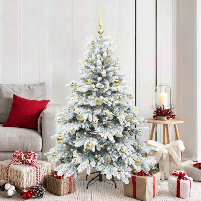 Sapin de Noël artificiel avec 150 LED Blanc 150 cm PE et PVC 541518541518