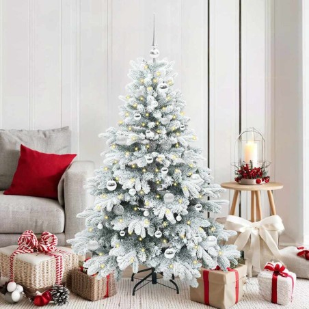 Sapin de Noël artificiel avec 150 LED Blanc 150 cm PE et PVC 541519541519