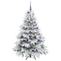 Sapin de Noël artificiel avec 150 LED Blanc 150 cm PE et PVC 541520541520