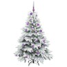 Sapin de Noël artificiel avec 150 LED Blanc 150 cm PE et PVC 541520541520