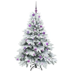Sapin de Noël artificiel avec 150 LED Blanc 150 cm PE et PVC 541520541520