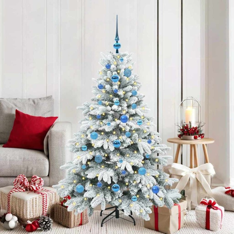 Sapin de Noël artificiel avec 150 LED Blanc 150 cm PE et PVC 541521541521