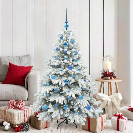Sapin de Noël artificiel avec 150 LED Blanc 150 cm PE et PVC 541521541521