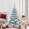 Sapin de Noël artificiel avec 150 LED Blanc 150 cm PE et PVC 541521541521