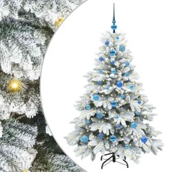 Sapin de Noël artificiel avec 150 LED Blanc 150 cm PE et PVC 541521541521
