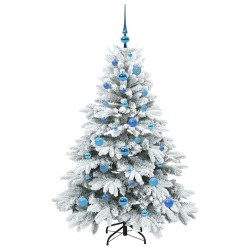 Sapin de Noël artificiel avec 150 LED Blanc 150 cm PE et PVC 541521541521