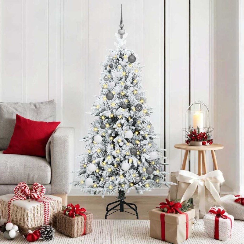 Sapin de Noël Artificiel à Branches Articulées Blanc 150 cm 541524541524