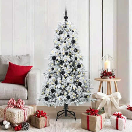 Sapin de Noël Artificiel à Branches Articulées Blanc 150 cm 541525541525
