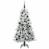 Sapin de Noël Artificiel à Branches Articulées Blanc 150 cm 541525541525