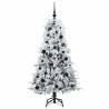 Sapin de Noël Artificiel à Branches Articulées Blanc 150 cm 541525541525