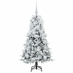 Sapin de Noël Artificiel à Branches Articulées Blanc 120 cm 541528541528