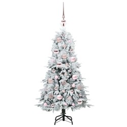 Sapin de Noël Artificiel à Branches Articulées Blanc 120 cm 541529541529