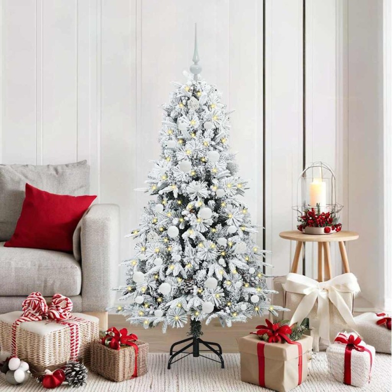 Sapin de Noël Artificiel à Branches Articulées Blanc 150 cm 541533541533