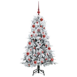 Sapin de Noël Artificiel à Branches Articulées Blanc 150 cm 541535541535
