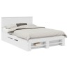 Cadre de lit Blanc 140 x 200 cm Bois d'ingénierie 541540541540