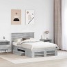Cadre de lit Gris Sonoma 120 x 200 cm Bois d'ingénierie 541545541545