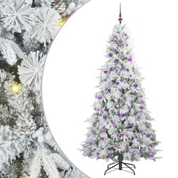 Sapin de Noël Artificiel à Branches Articulées Blanc 210 cm 541553541553