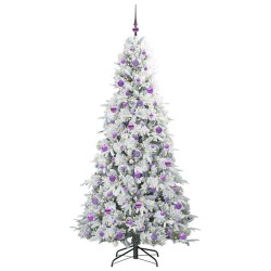Sapin de Noël Artificiel à Branches Articulées Blanc 210 cm 541553541553