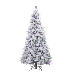 Sapin de Noël Artificiel à Branches Articulées Blanc 210 cm 541553541553