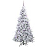 Sapin de Noël Artificiel à Branches Articulées Blanc 210 cm 541553541553