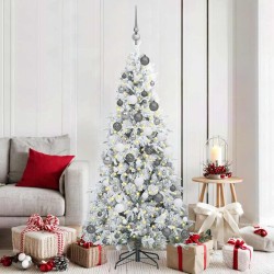 Sapin de Noël Artificiel à Branches Articulées Blanc 180 cm 541555541555