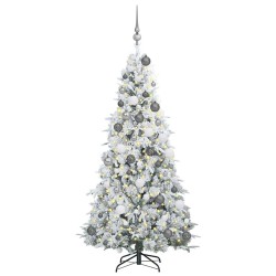 Sapin de Noël Artificiel à Branches Articulées Blanc 180 cm 541555541555