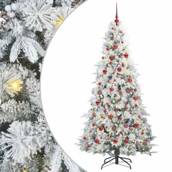 Sapin de Noël Artificiel à Branches Articulées Blanc 180 cm 541556541556