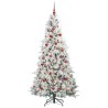 Sapin de Noël Artificiel à Branches Articulées Blanc 180 cm 541556541556