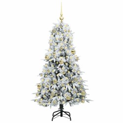 Sapin de Noël Artificiel à Branches Articulées Blanc 150 cm 541559541559