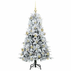 Sapin de Noël Artificiel à Branches Articulées Blanc 150 cm 541559541559