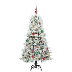Sapin de Noël Artificiel à Branches Articulées Blanc 150 cm 541565541565