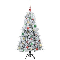Sapin de Noël Artificiel à Branches Articulées Blanc 150 cm 541565541565