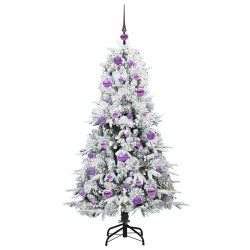 Sapin de Noël Artificiel à Branches Articulées Blanc 150 cm 541567541567
