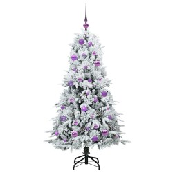 Sapin de Noël Artificiel à Branches Articulées Blanc 150 cm 541567541567