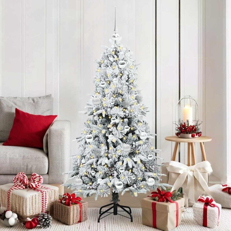 Sapin de Noël Artificiel à Branches Articulées Blanc 150 cm 541568541568