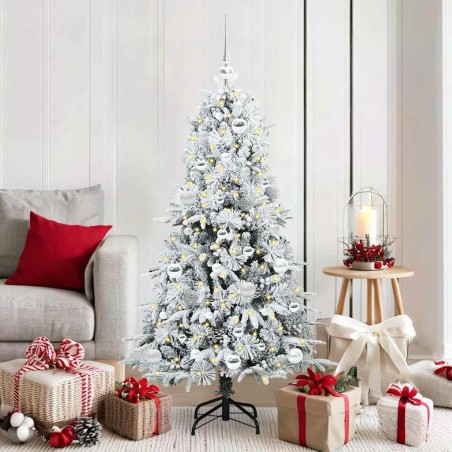 Sapin de Noël Artificiel à Branches Articulées Blanc 150 cm 541568541568