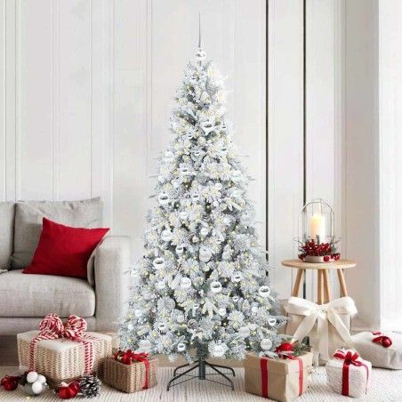 Sapin de Noël Artificiel à Branches Articulées Blanc 180 cm 541572541572