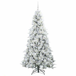 Sapin de Noël Artificiel à Branches Articulées Blanc 180 cm 541572541572