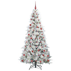Sapin de Noël Artificiel à Branches Articulées Blanc 210 cm 541573541573