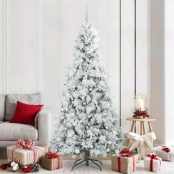 Sapin de Noël Artificiel à Branches Articulées Blanc 210 cm 541575541575
