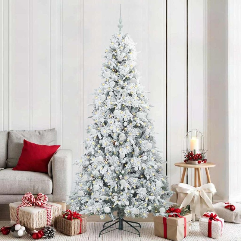 Sapin de Noël Artificiel à Branches Articulées Blanc 210 cm 541575541575