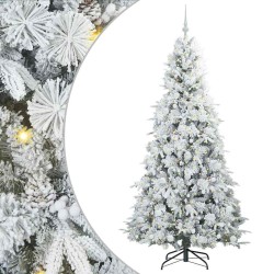 Sapin de Noël Artificiel à Branches Articulées Blanc 210 cm 541575541575