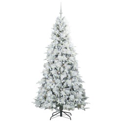 Sapin de Noël Artificiel à Branches Articulées Blanc 210 cm 541575541575