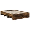 Cadre de lit Chêne fumé 150 x 200 cm Bois d'ingénierie 541585541585