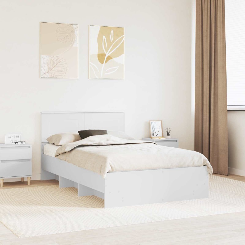 Cadre de lit Blanc 120 x 123 cm Bois d'ingénierie 541598541598