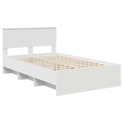 Cadre de lit Blanc 120 x 123 cm Bois d'ingénierie 541598541598