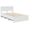 Cadre de lit Blanc 120 x 123 cm Bois d'ingénierie 541598541598