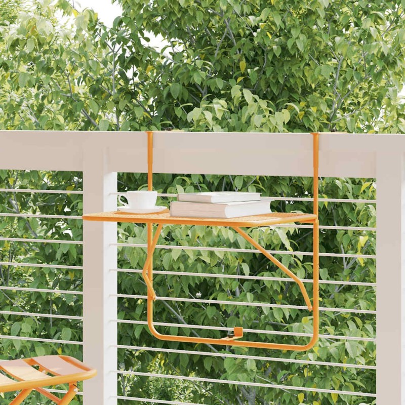 Table de balcon Jaune 60x40 cm Acier 541602541602