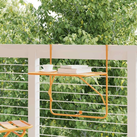 Table de balcon Jaune 60x40 cm Acier 541602541602