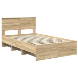 Cadre de lit Chêne Sonoma 137 x 203 cm Bois d'ingénierie 541611541611